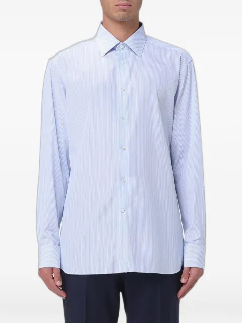 Zegna striped poplin shirt