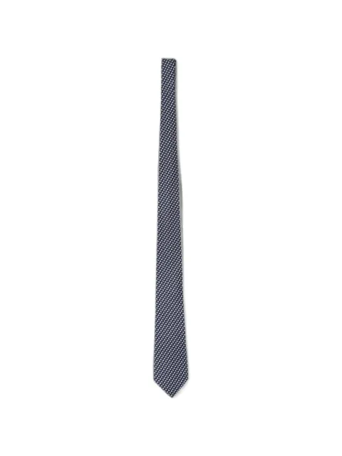 Zegna geometric-print silk tie
