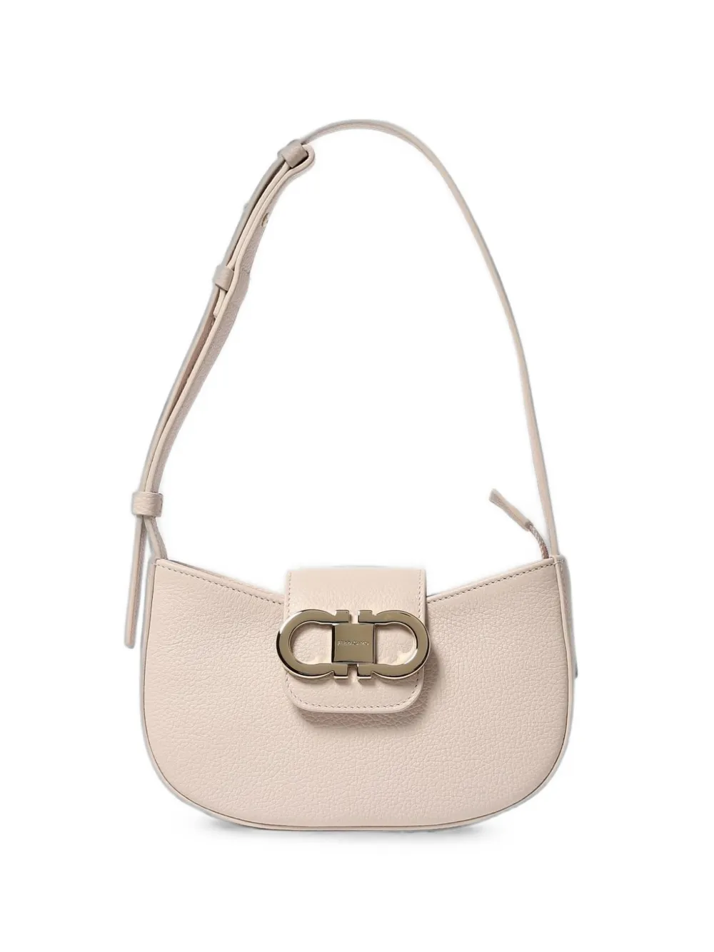 Ferragamo Gabry grained leather shoulder bag - Toni neutri