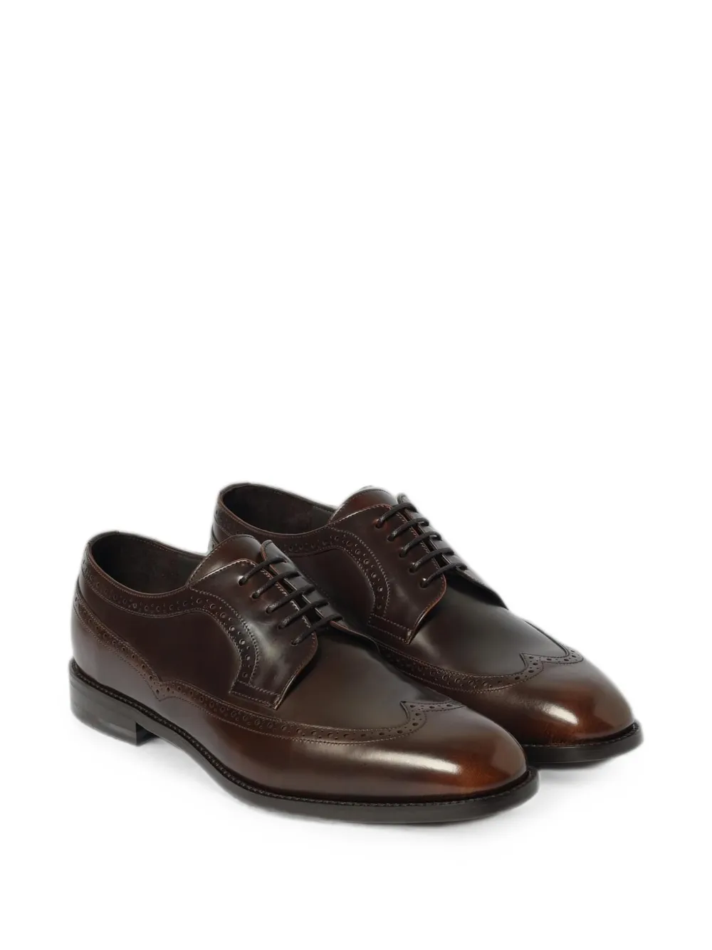 Manolo Blahnik brogue-detail leather Derby shoes Bruin