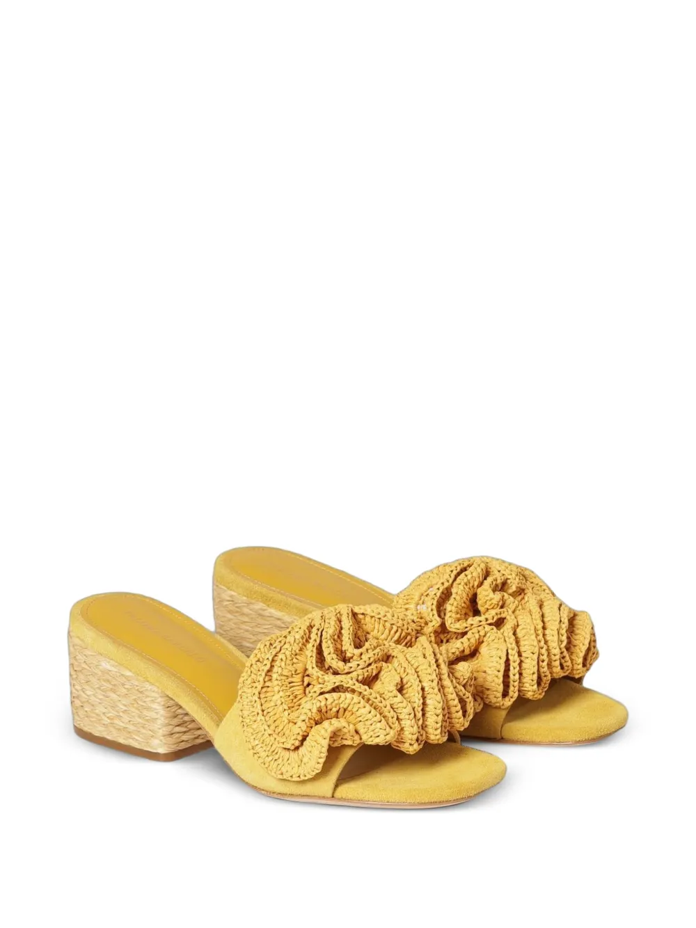 Paloma Barceló Polly suede sandals Geel