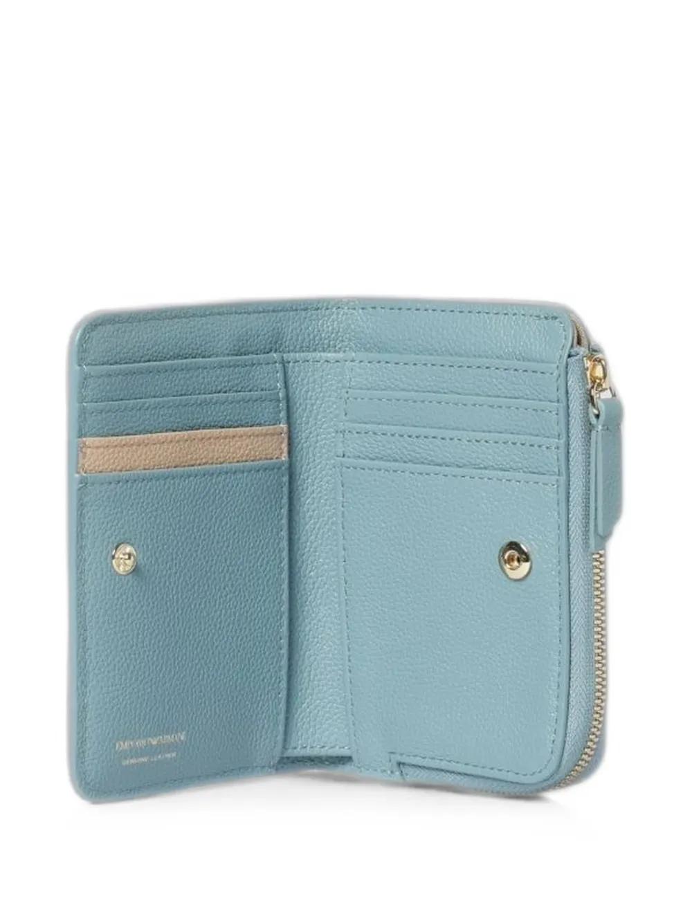 Emporio Armani Leren portemonnee Blauw