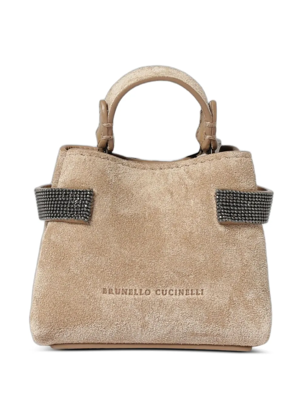 Brunello Cucinelli micro Essence suede tote bag - Toni neutri