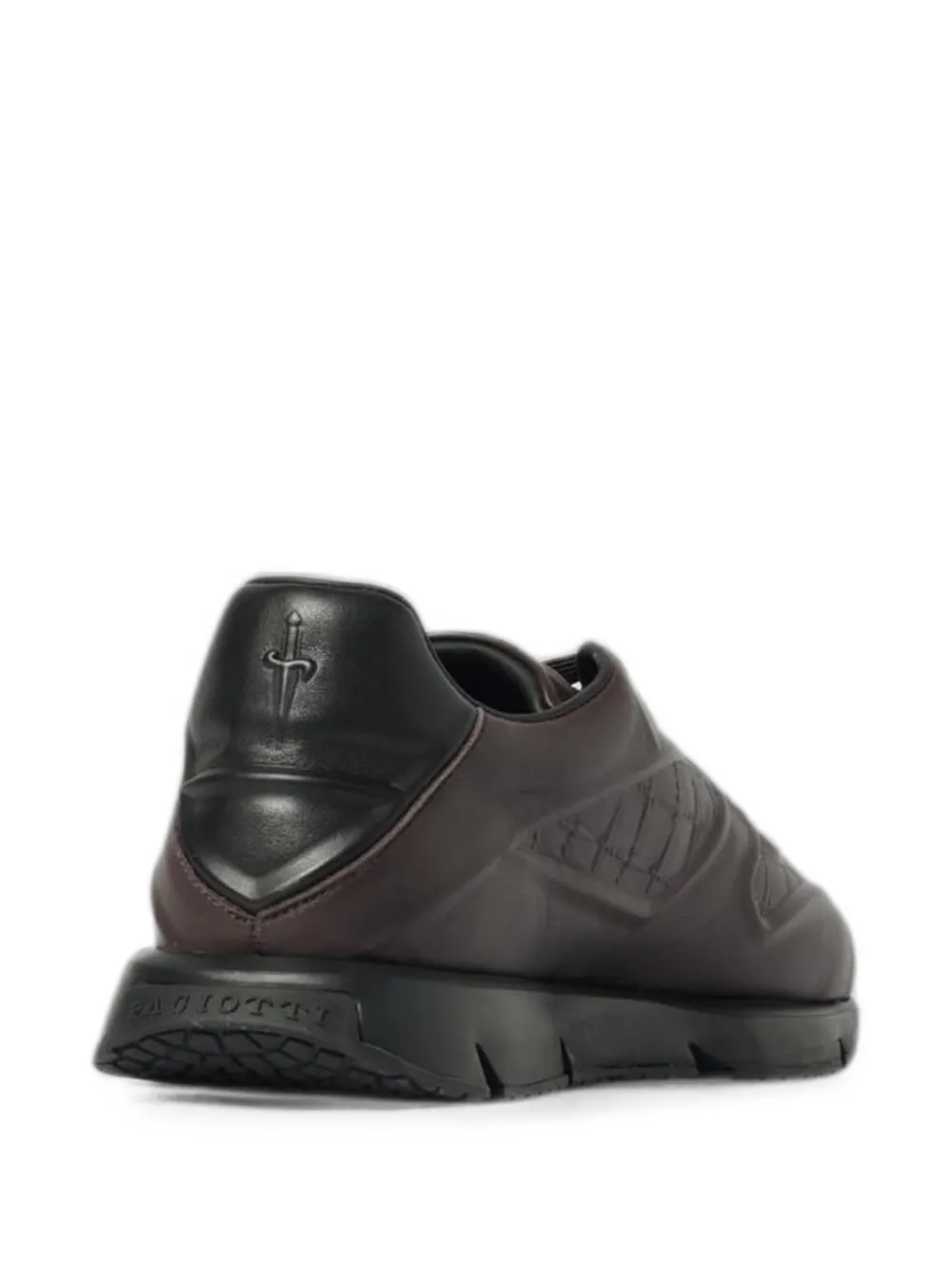 Cesare Paciotti Sneakers met krokodillen-reliëf Bruin