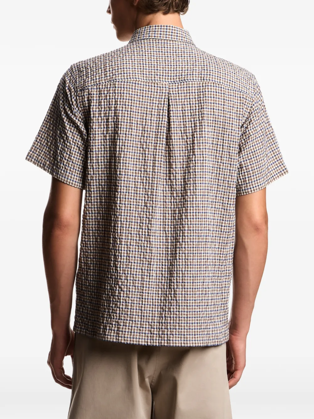 Emporio Armani Eagle Club blouse met korte mouwen Beige