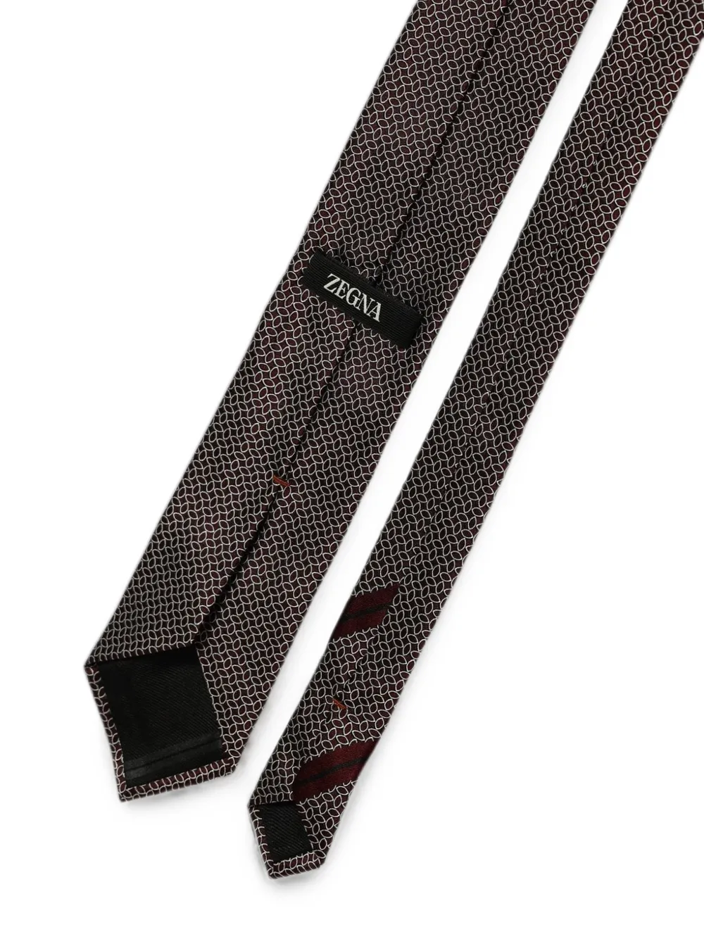 Zegna Zijden stropdas met jacquard Rood
