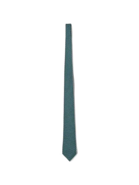 Zegna sailboat-print silk tie