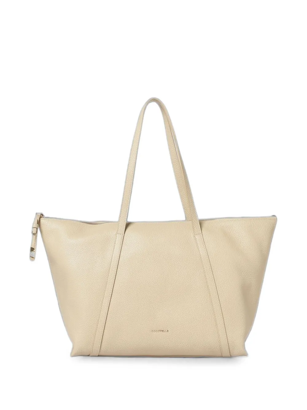 Coccinelle Nory grained leather shoulder bag - Toni neutri