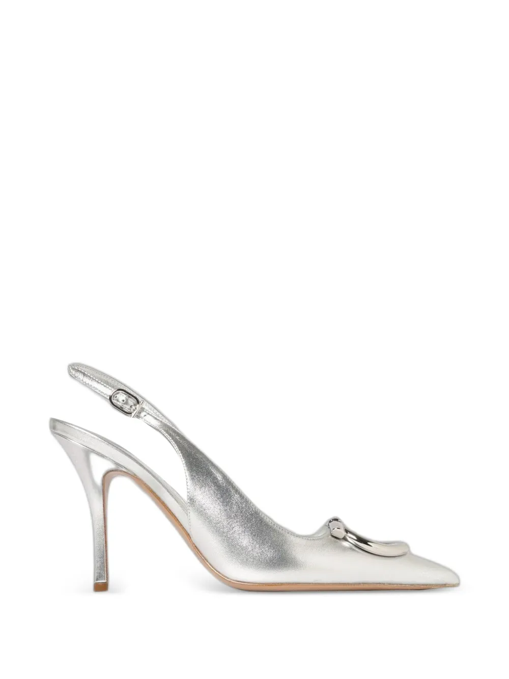 Ferragamo Gancini laminated pumps - Silver