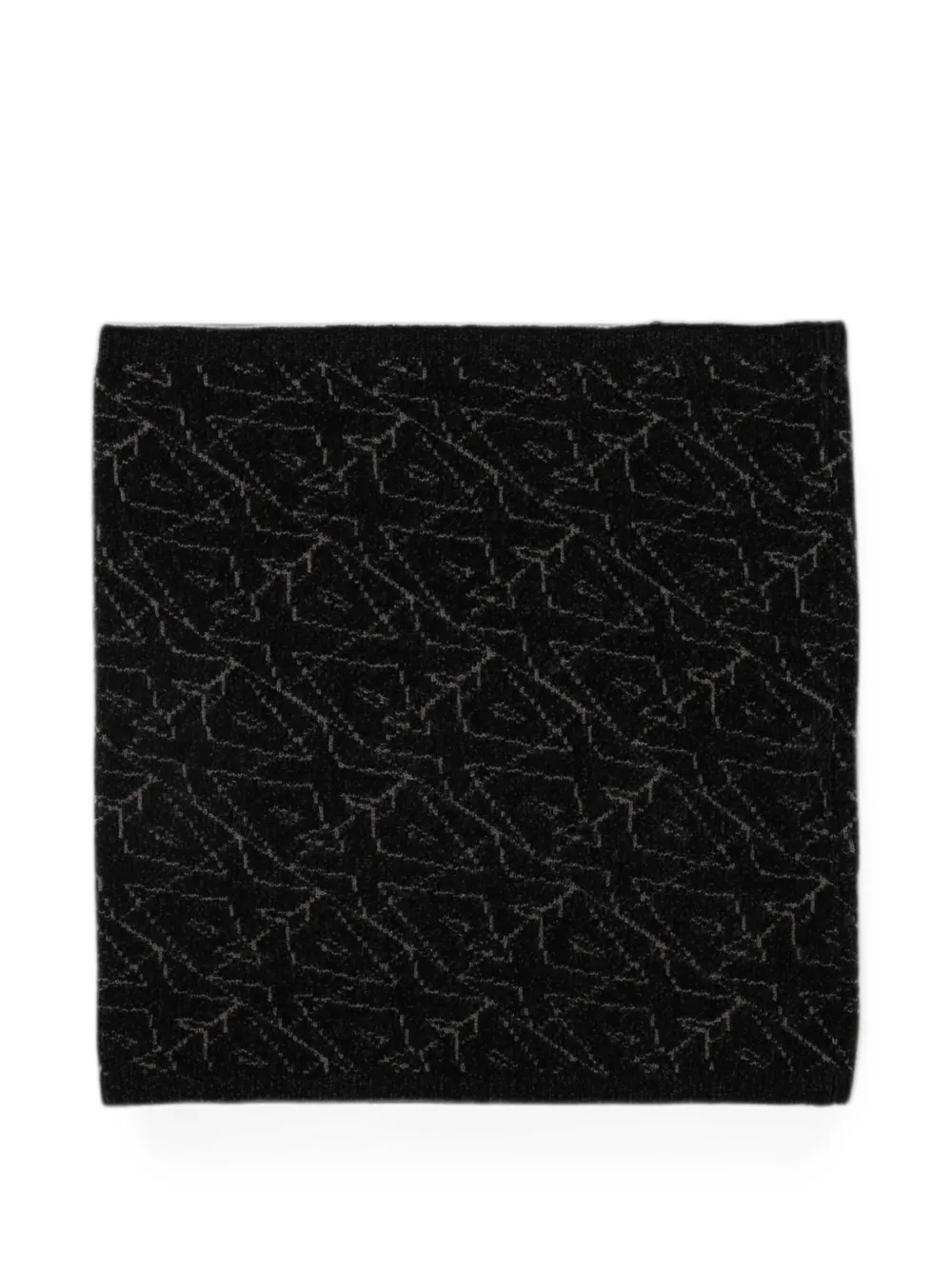 Emporio Armani monogram jacquard scarf - Schwarz