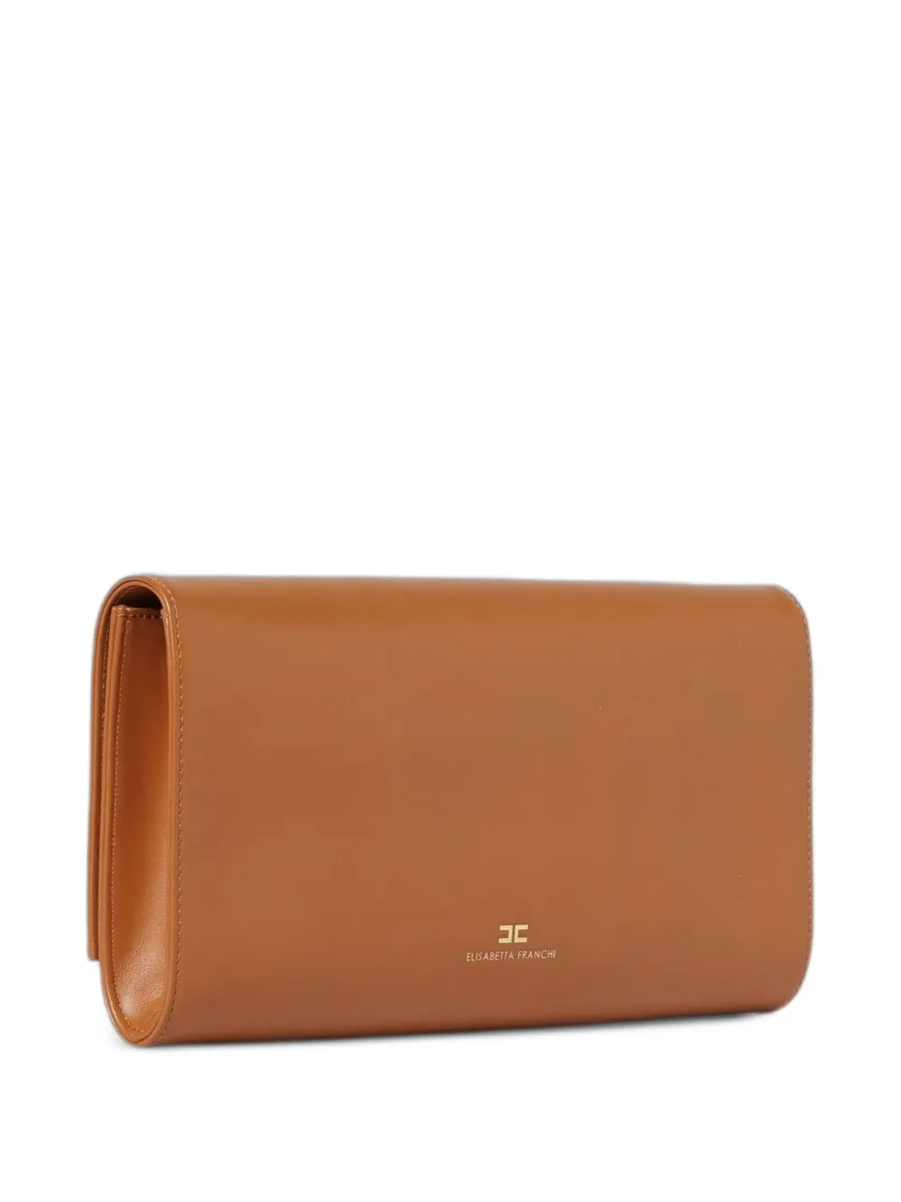 Elisabetta Franchi Clutch met logo-reliëf Beige