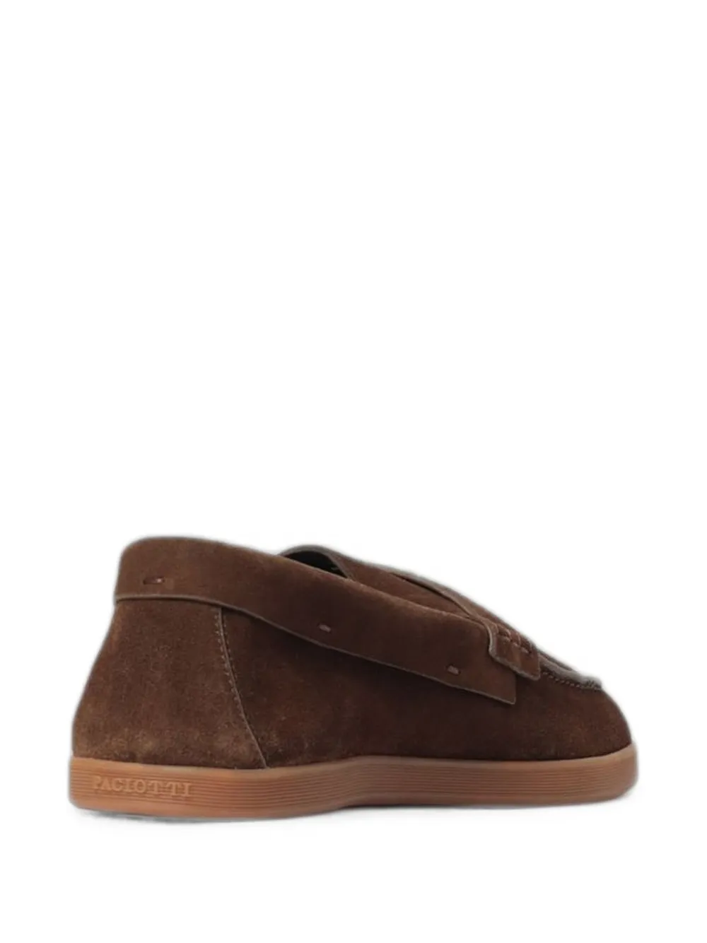 Cesare Paciotti Suède loafers met logoplakkaat Bruin