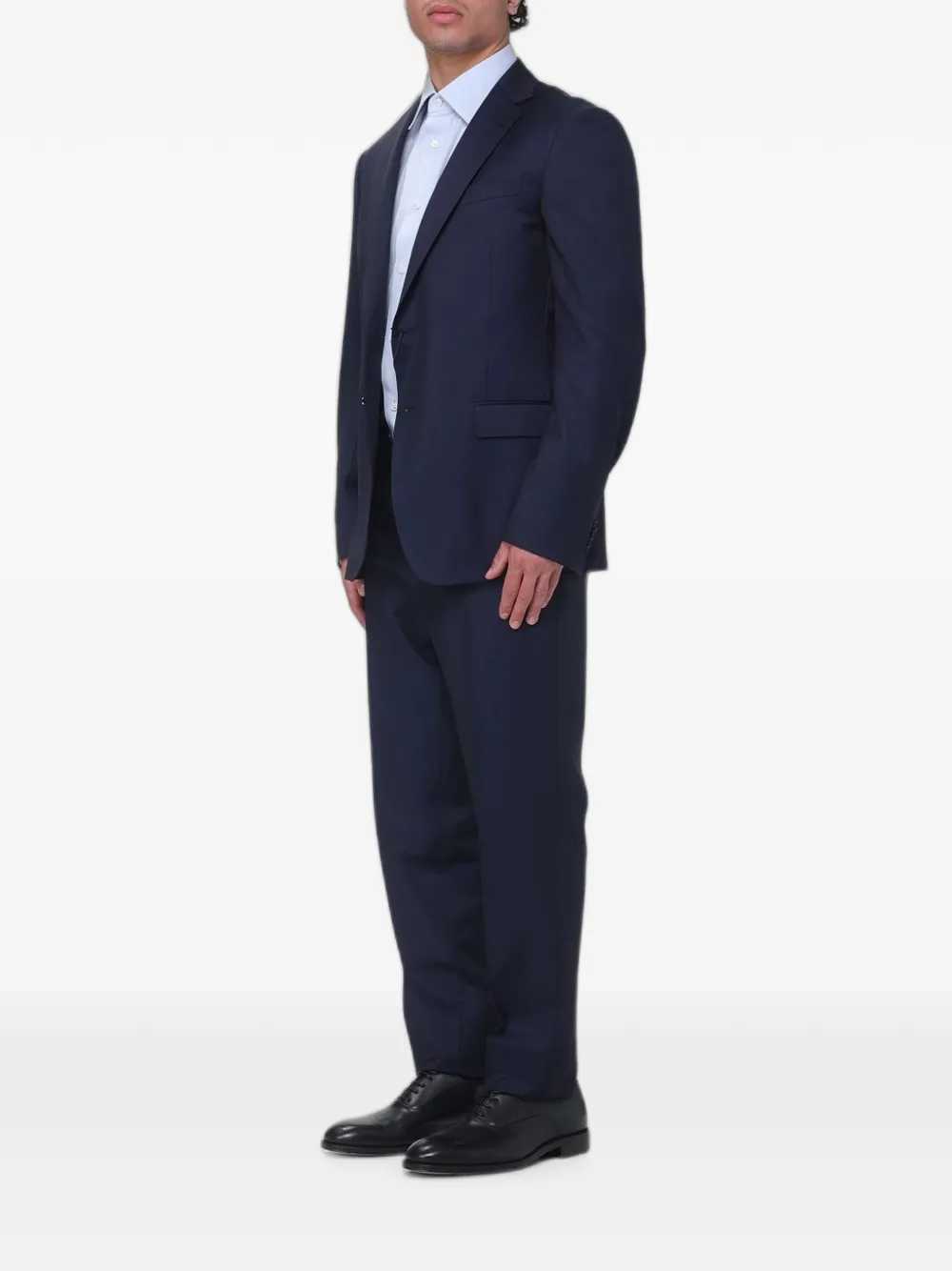 Zegna Pak met enkele rij knopen Blauw