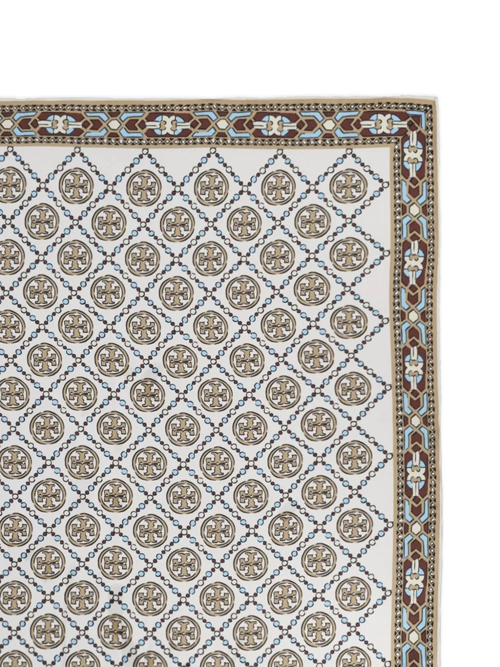 Tory Burch Double T sjaal met logoprint Wit