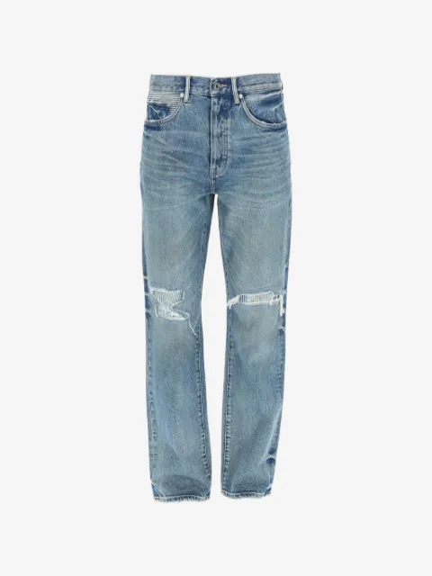 Purple Brand distressed patchwork jeans