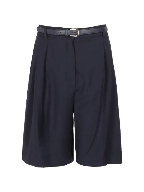 Max Mara shorts con pinzas y cinturón