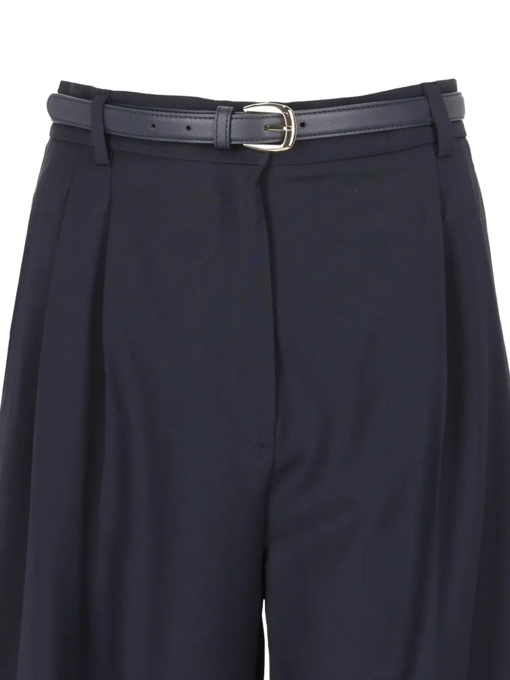 Max Mara Geplooide shorts met riem Blauw