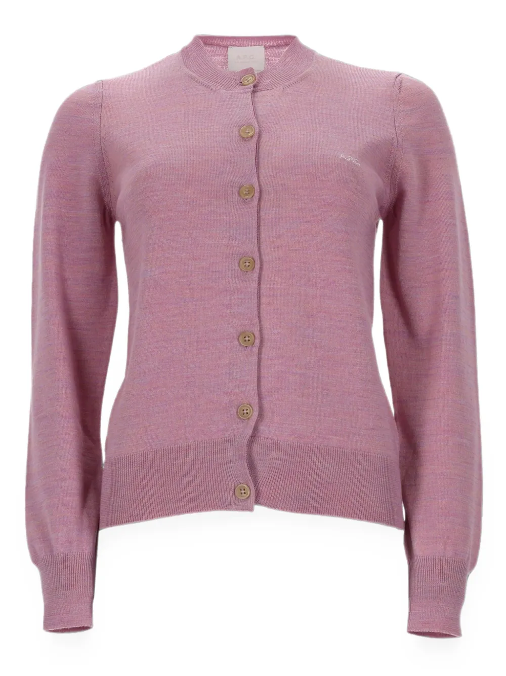  A.p.c. Virgin Wool Cardigan - Rose 