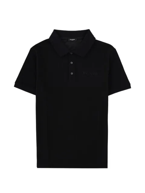 Balmain logo-embroidered polo shirt