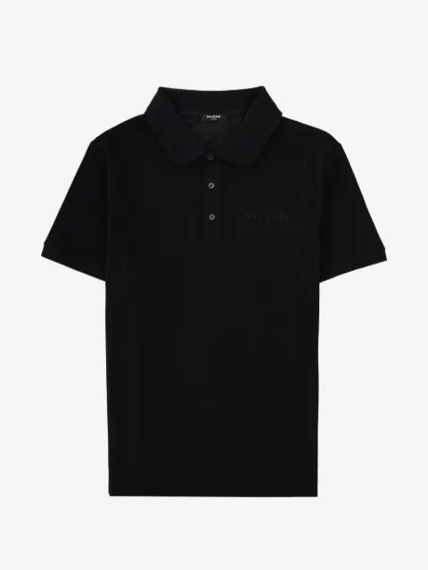 Balmain logo-embroidered polo shirt