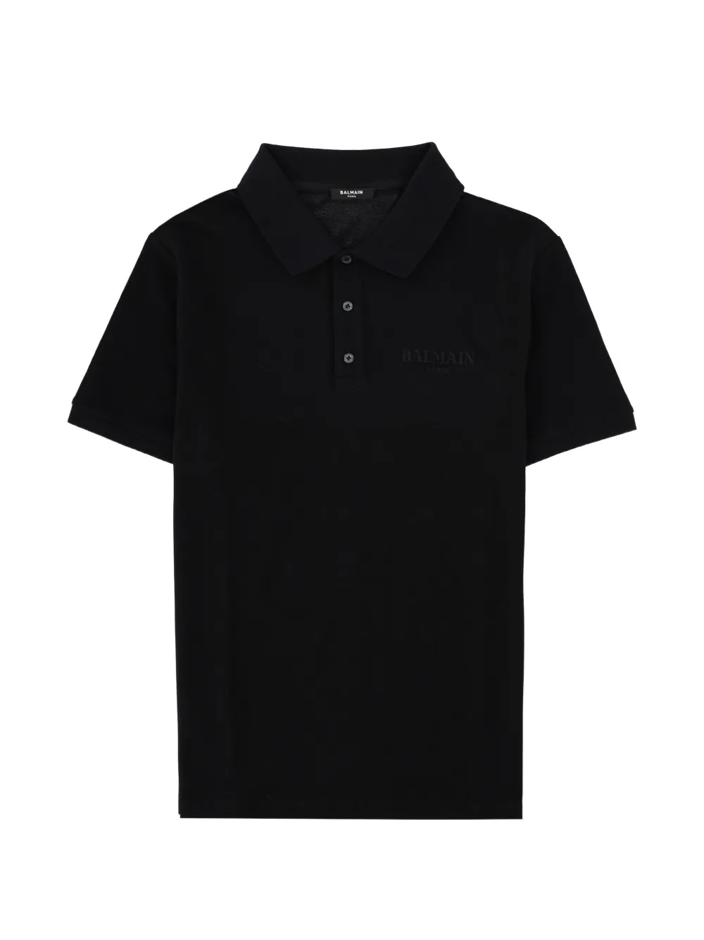 Balmain Poloshirt met geborduurd logo Zwart