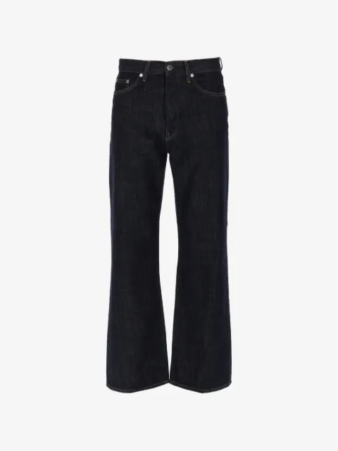 Sunflower button-up straight-leg jeans