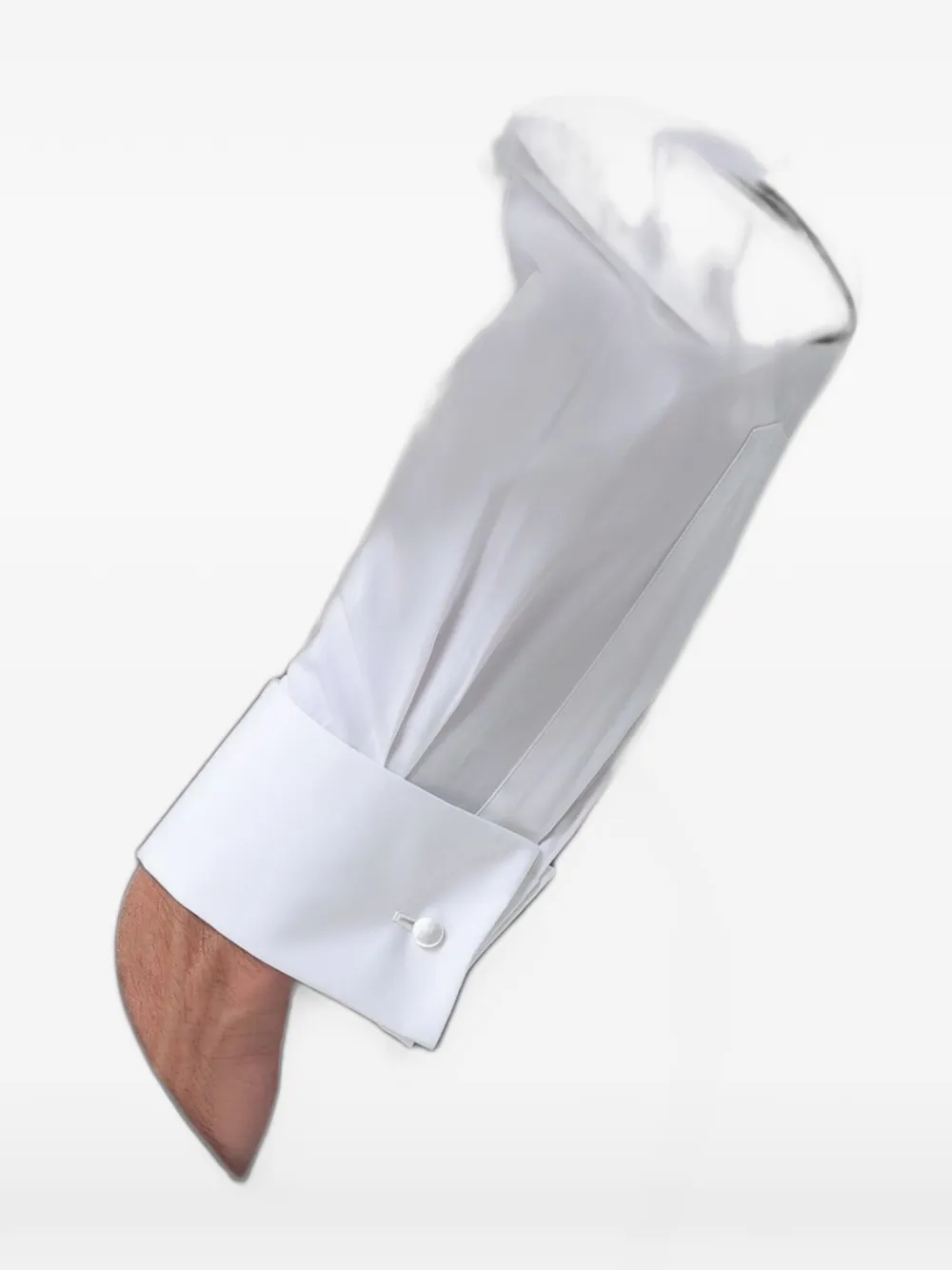 Zegna Overhemd met klassieke kraag en popeline textuur Wit