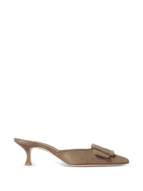 Manolo Blahnik Maysale suede mules
