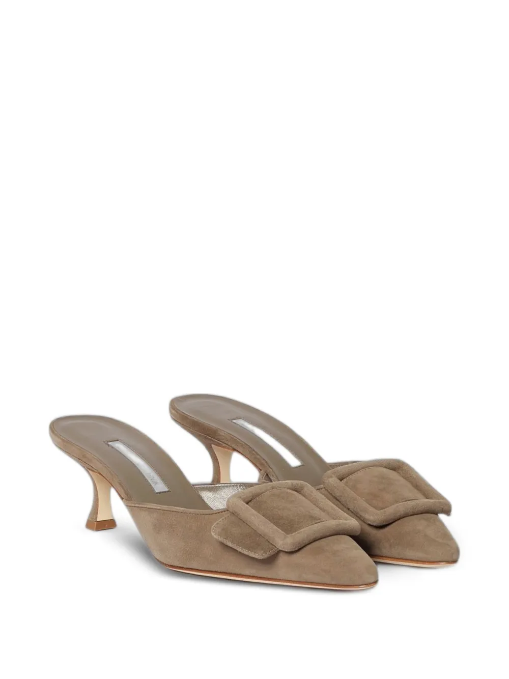Manolo Blahnik Maysale suede mules Bruin
