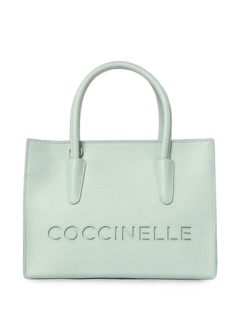 Coccinelle Myrtha pebbled leather tote bag - Green