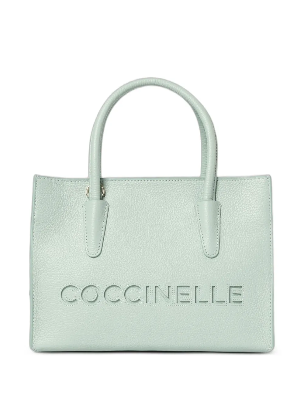 Coccinelle Myrtha pebbled leather tote bag - Verde