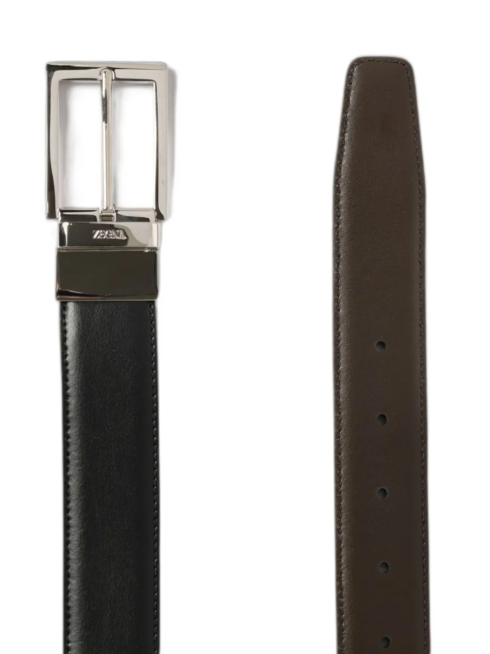 Zegna Omkeerbare leren riem Bruin