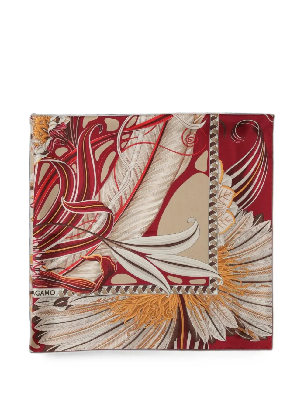 Ferragamo Giada floral-print scarf - Rosso