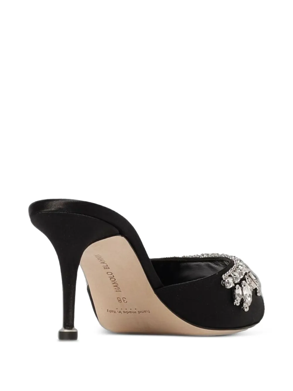 Manolo Blahnik Tulimu crystal-embellished heeled sandals Zwart