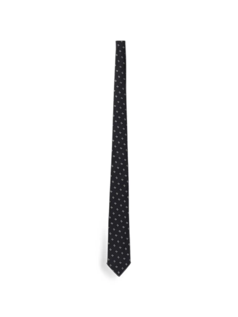 Emporio Armani logo-jacquard silk tie - Blu