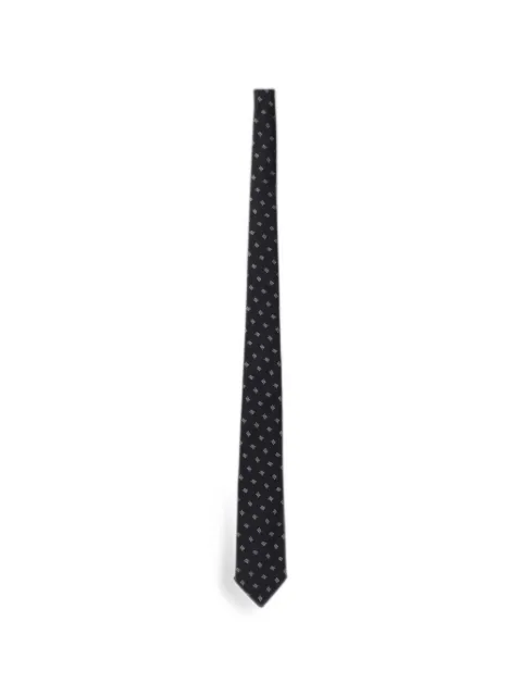 Emporio Armani logo-jacquard silk tie