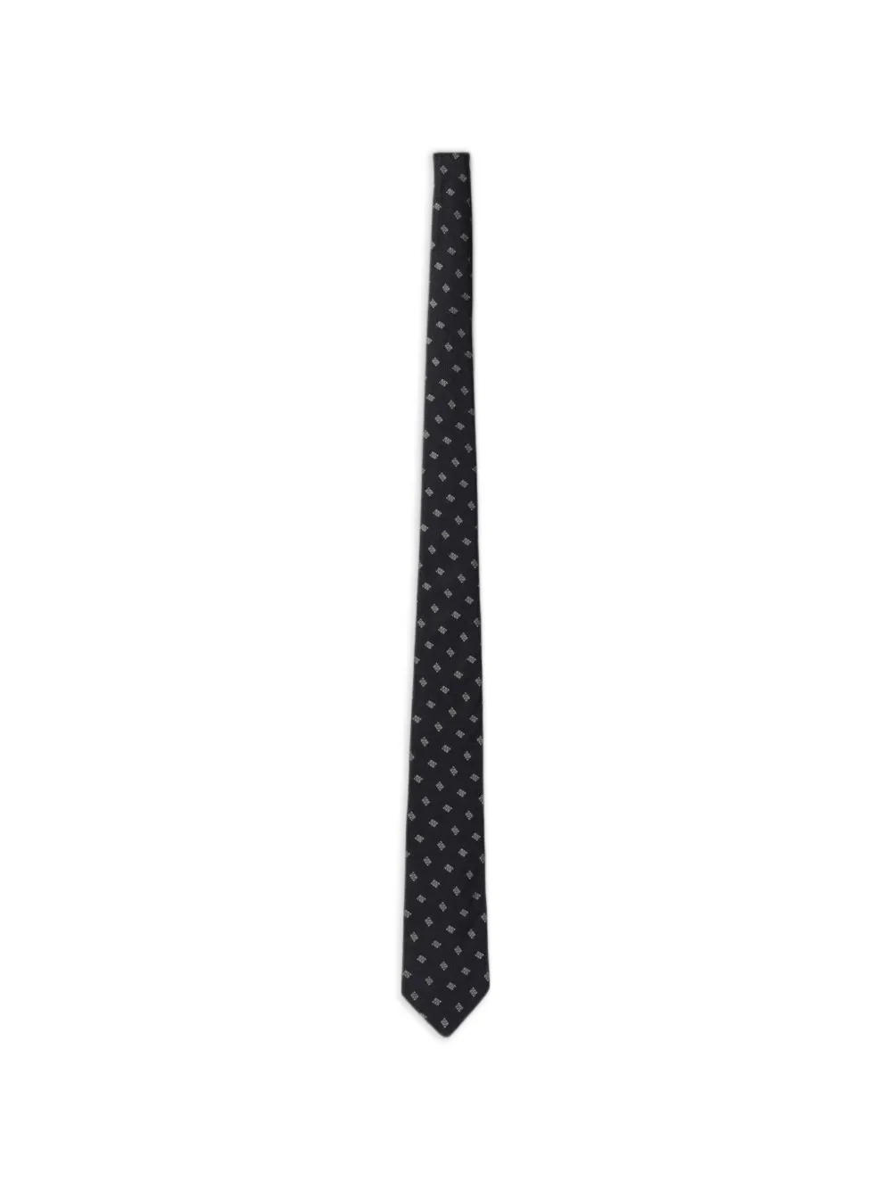 Emporio Armani logo-jacquard silk tie - Blu