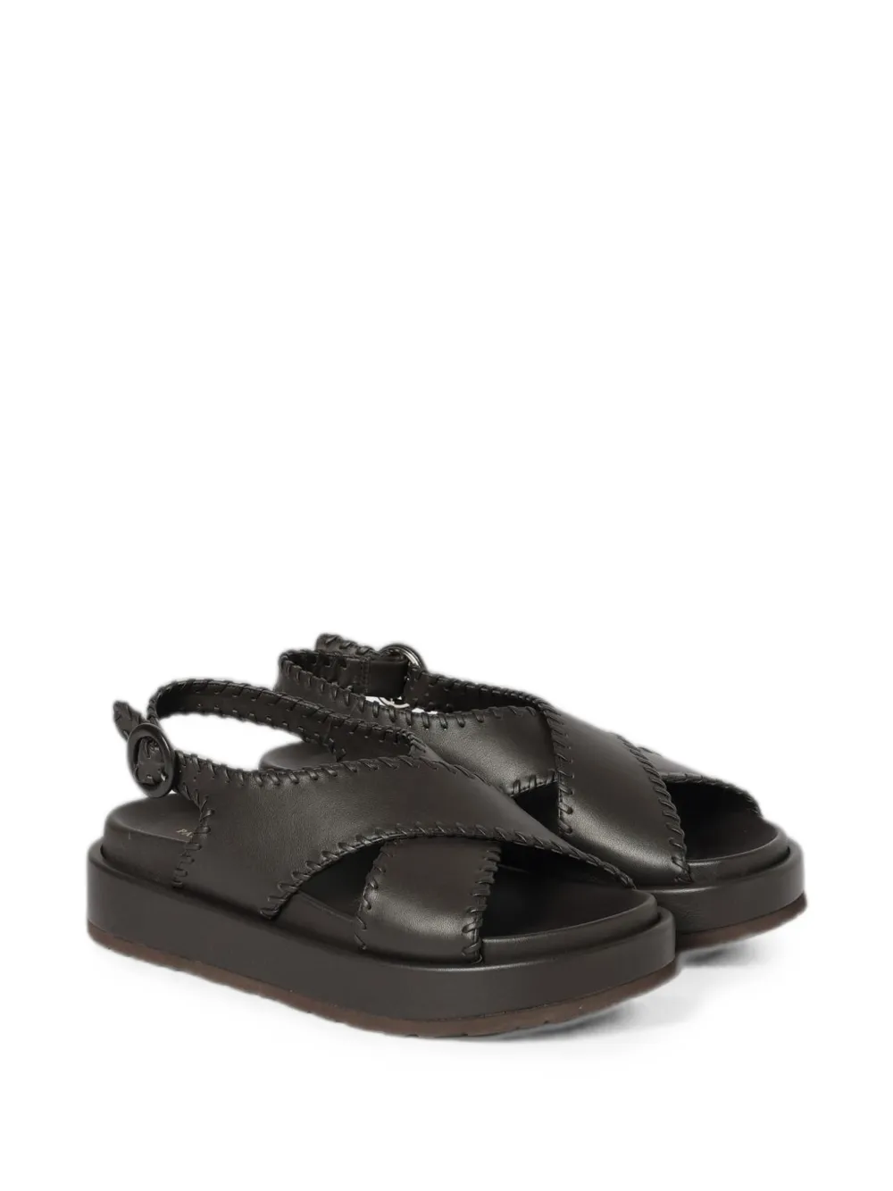 Paloma Barceló Ursula leather sandals Bruin
