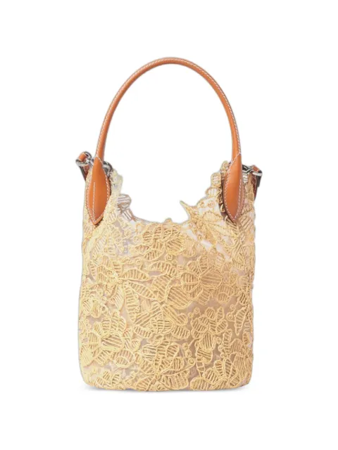 Ermanno Scervino floral-embroidered mesh tote bag