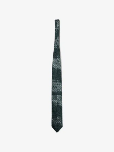 Zegna geometric-jacquard silk tie