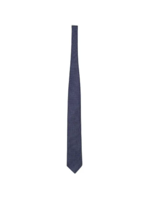 Zegna jacquard-check silk tie