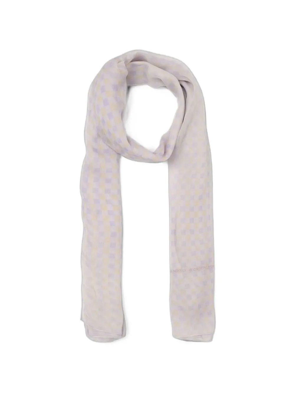Ermanno Scervino check-pattern scarf - Viola