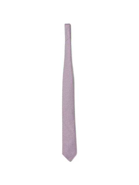 Zegna palm-print silk tie