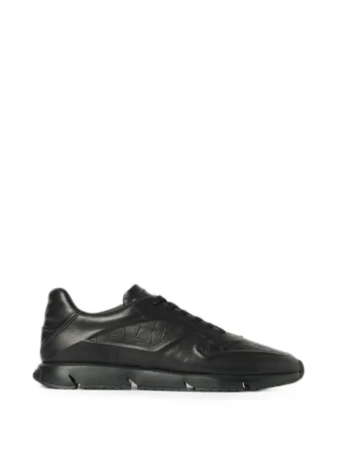Cesare Paciotti croc-effect leather sneakers