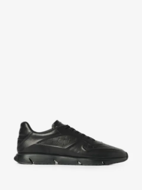 Cesare Paciotti croc-effect leather sneakers