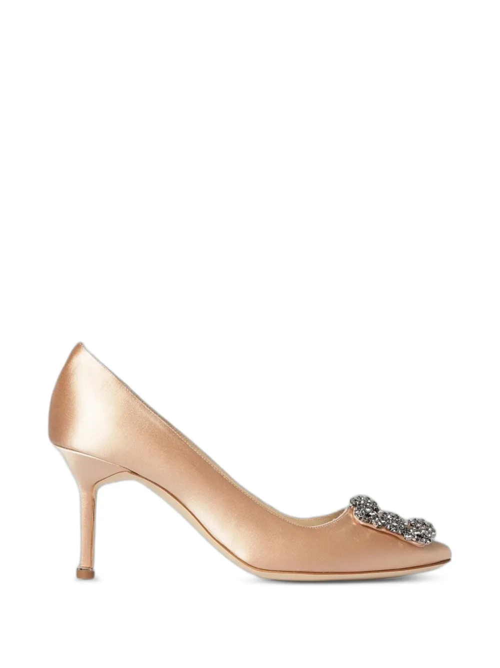 Manolo Blahnik Hangisi buckle pumps Beige