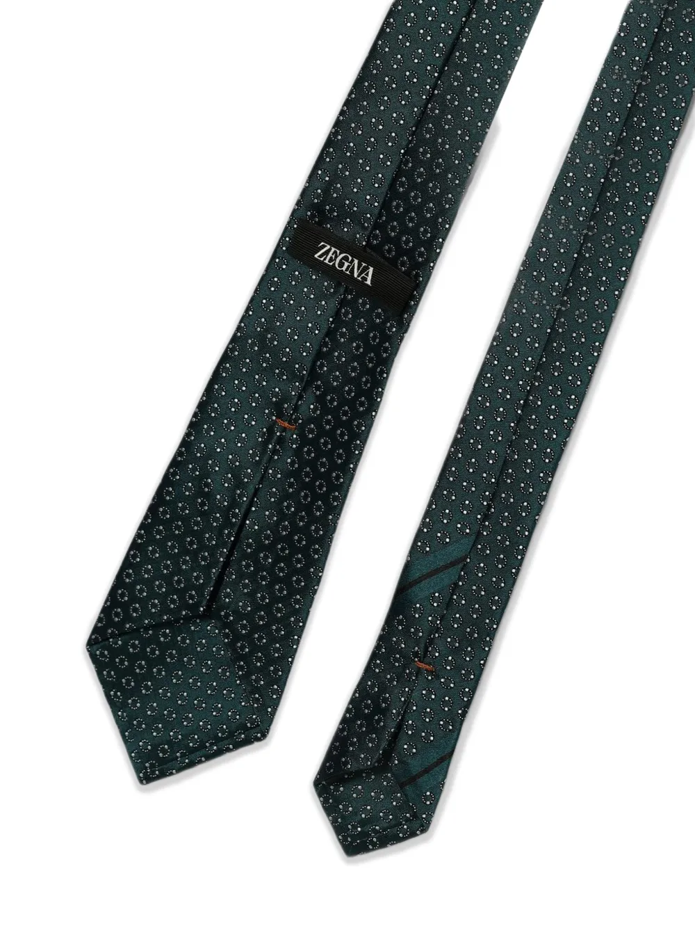 Zegna Zijden stropdas met jacquard Groen