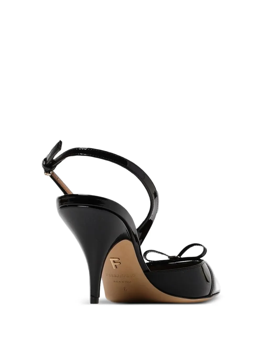 Ferragamo Lakleren sandalen Zwart