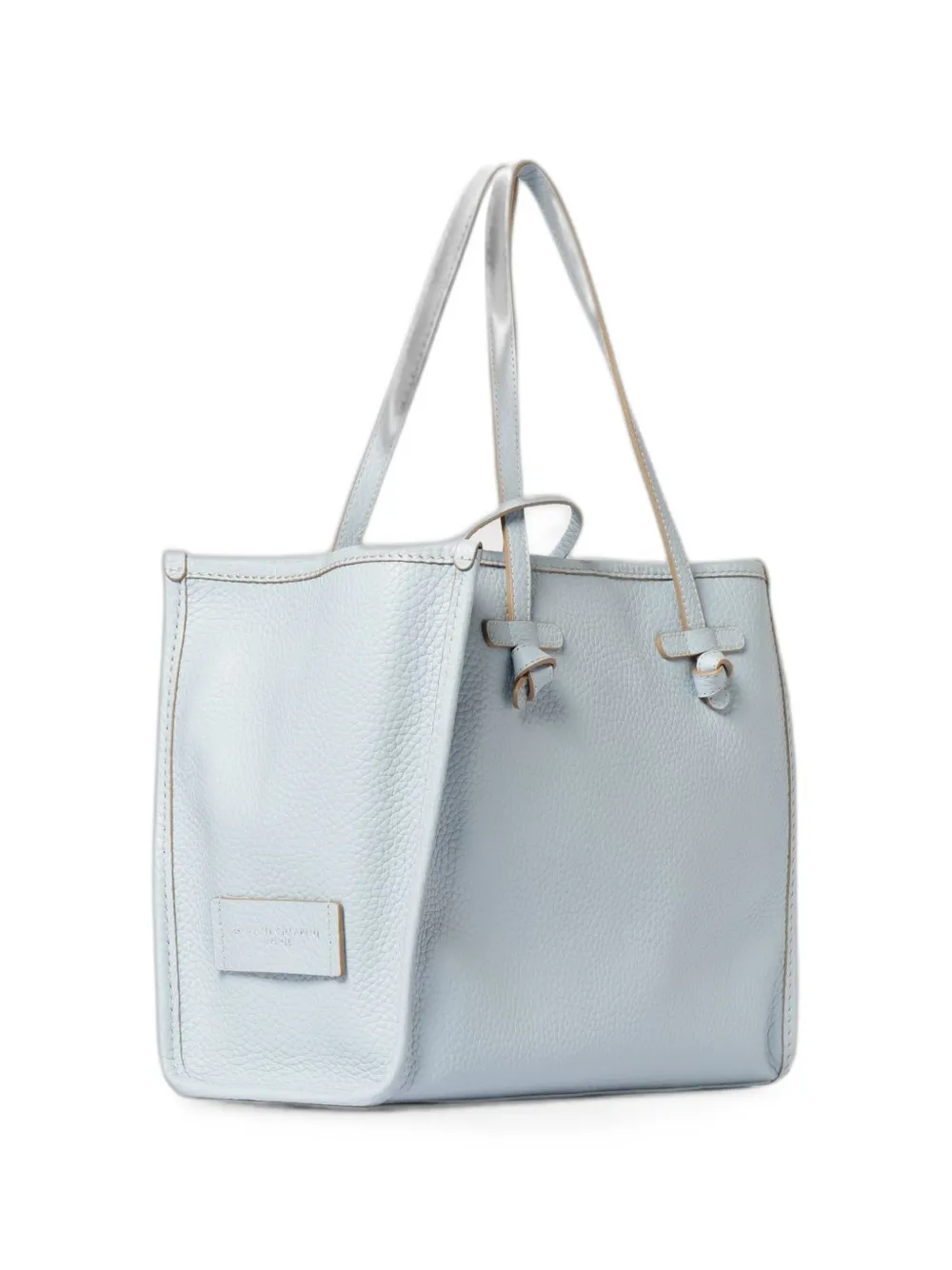 GIANNI CHIARINI large Marcella pebbled leather shoulder bag - Blue