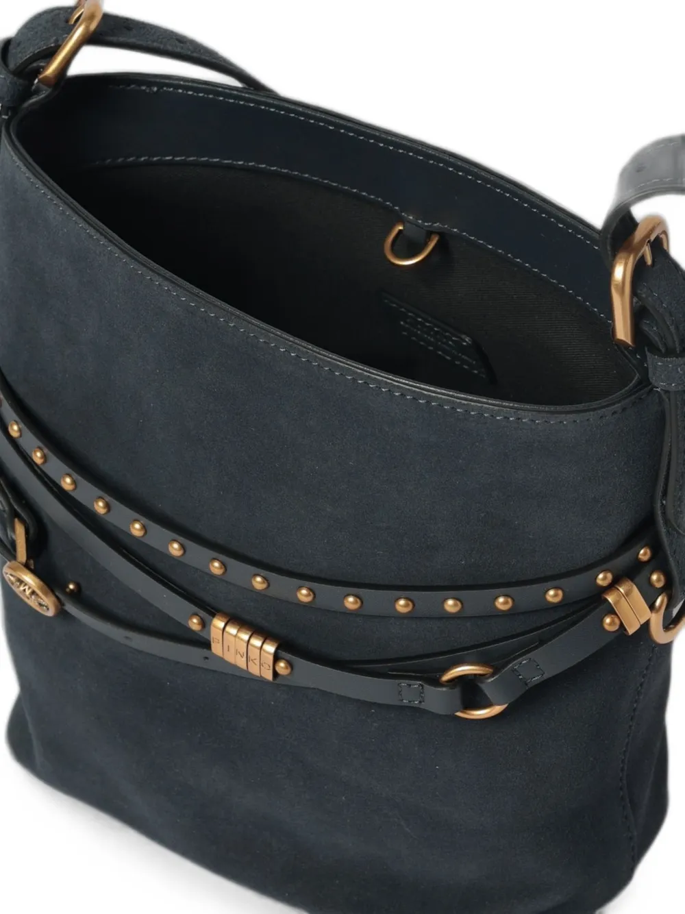 PINKO Schoudertas met studs en ceintuur Grijs